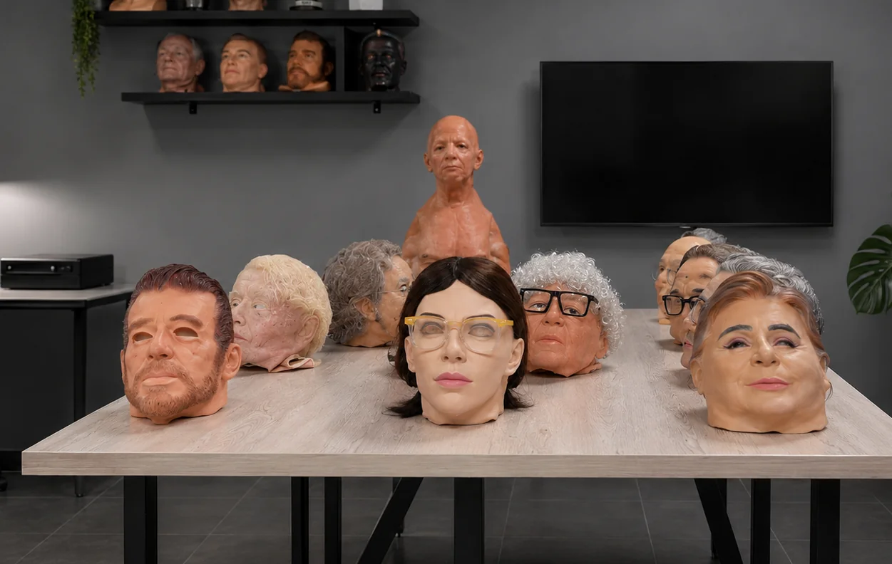Image: face masks used in AI Labs liveness testing